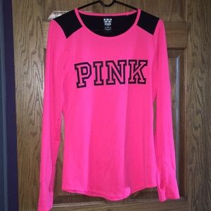 VICTORIAS SECRET PINK ATHLETIC SHIRT LONG SLEEVED